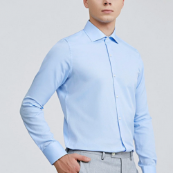 Chemise Homme D'S Damat Coupe Slim Couleur Bleu